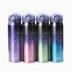 Galaxy Design Vacuum Stainless Steel Water Bottle for Travel/School Hot and Cold - 500 ml. (Easy click opener)