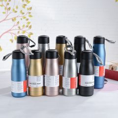 Hot and Cold in Small Size Sports Stainless Steel Vacuum Flask/Bottle - 350 ml