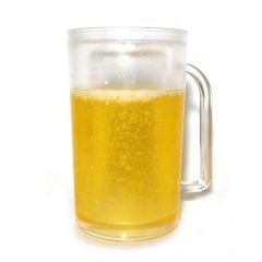 Drinking Cups Great as Fashion Drinking Glasses at BBQs and Parties 16 oz. Each Double Wall Gel Frosty Freezer Ice Mugs Set of 4 Frosty Beer Mugs 
