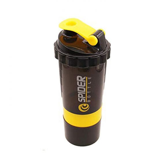 Crystal Zone Rubber Spider Protein Gym Shaker Bottle for Gym - 500